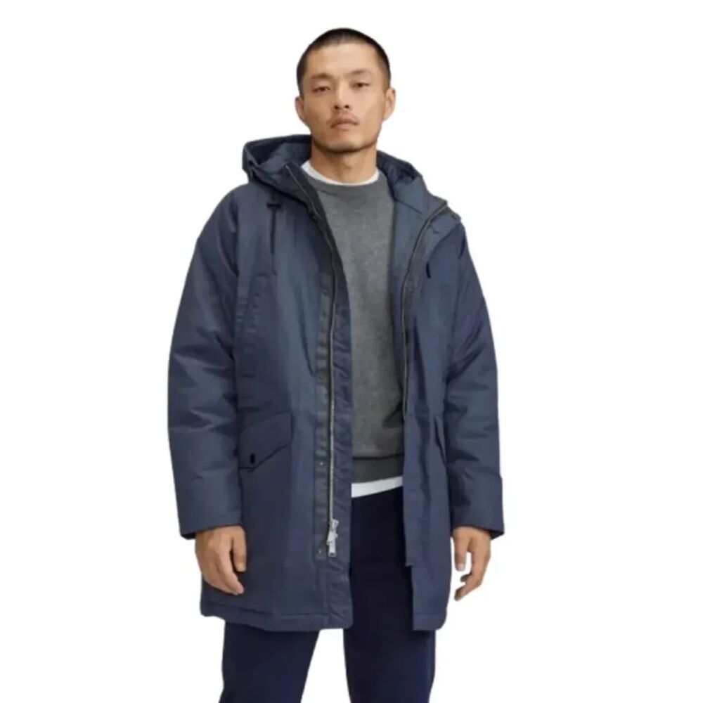 Everlane ReNew Long Parka Long Parka in Blue Size Medium NWOT